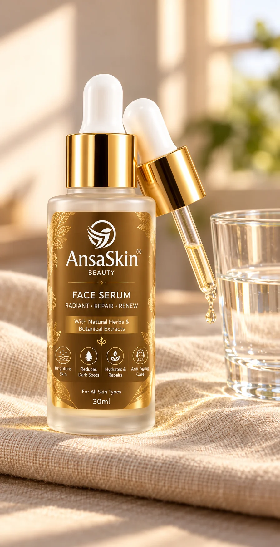 For all skin types, 30ml